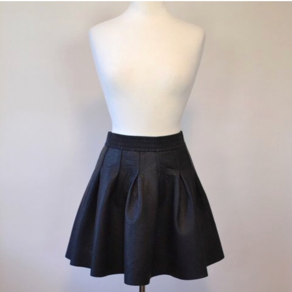 H&M Faux Leather Skirt